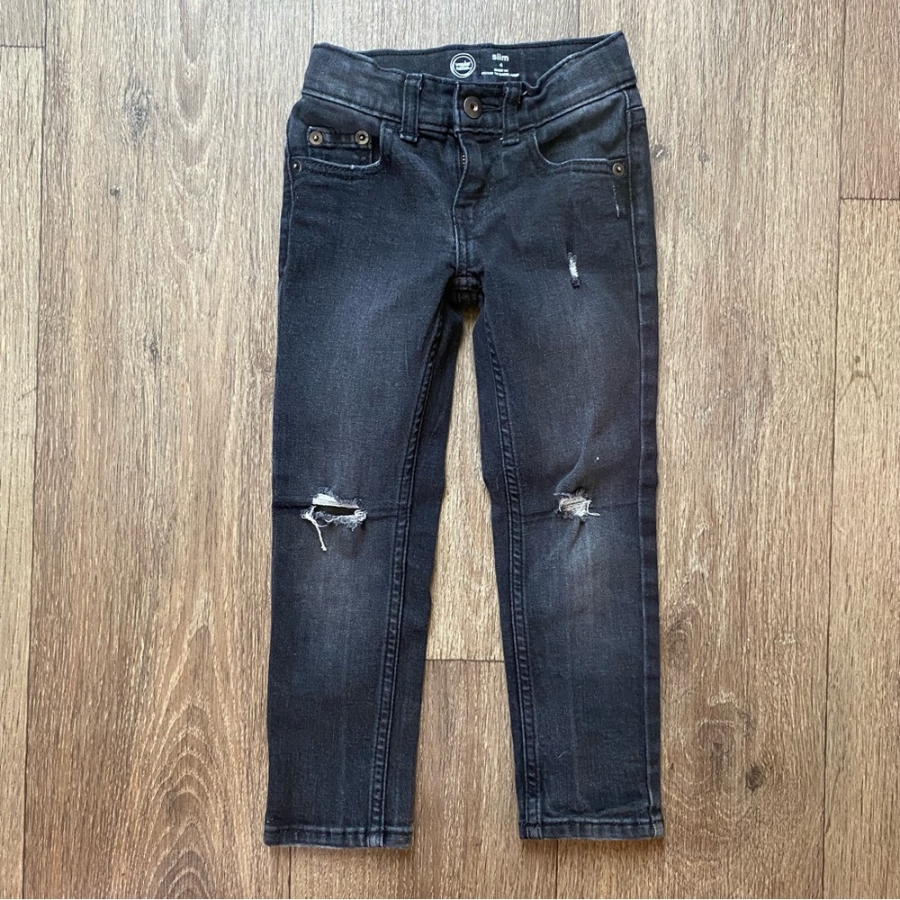 Wonder Nation Kids Slim Black Denim Jeans